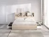 Vente-unique - VARDIEL Bett Holz, Platte BeigeWeiß - B 147,4 cm x H 110 cm x L 217,6 cm Bild 2