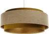 BPS Koncept DUM-030 Hängeleuchte DOBLO Samt- und Senfstoff auf PVC-Basis gold, braun 1xE27 60W H:107 Ø60cm dimmbar Bild 2