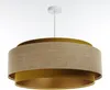BPS Koncept DUM-030 Hängeleuchte DOBLO Samt- und Senfstoff auf PVC-Basis gold, braun 1xE27 60W H:107 Ø60cm dimmbar Bild 5