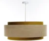 BPS Koncept DUM-030 Hängeleuchte DOBLO Samt- und Senfstoff auf PVC-Basis gold, braun 1xE27 60W H:107 Ø60cm dimmbar Bild 3