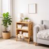 Relaxdays Bambus Nachttisch 2er Set stapelbar Bild 2