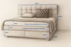 A&J MöbelLand Boxspringbett VERONA 180 x 200 cm mit zwei 7-Zonen-Taschenfederkernmatratzen und gepolstertem Kopfteil. Farbe: Grau Bild 4