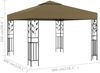 vidaXL Pavillon, 180 g/m², Stahl/Polyester Taupe, 3x3 m Bild 5