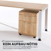 bümö Rollcontainer mit Hängeregistratur, Container abschließbar aus Holz in Eiche - Rollwagen für's Büro mit Hängeregister als Schreibtisch Unterschrank od. Bürocontainer m. Relinggriffe, AC20-E-E-RE Bild 5