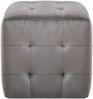 vidaXL Nachttische 2 Stk. Grau 30×30×30 cm Samtstoff 249017 Bild 3