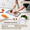 Agger Schneidebrett Hergestellt aus 100 % Edelstahl 316 und Weizenstroh-PP, 37 x 25cm Bild 3
