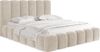 WFL GROUP Polsterbett Serenity (erhältlich in 5 Größen 120x200, 140x200, 160x200, 180x200, 200x200 cm), mit Stauraum, hohem Kopfteil, Boucle oder Samt Stoff, Made in EU Bild 5