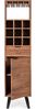 Barschrank Rasil aus Akazienholz, klassisch handgefertigt, natur, 180 cm hoch, mit Schnitzereien Bild 2