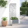 vidaXL Garten Sichtschutz-Leinwand Floral Silber 50 x 32 x 150 cm 876481 Bild 4
