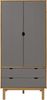 vidaXL Kleiderschrank OTTA Braun&Grau 76,5x53x172 cm Massivholz Kiefer 348589 Bild 3