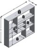 FMD Wandregal mit 9 Fächern Antik Eiche und Weiß Bild 2