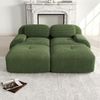 Ecksofa aus Cordstoff in Grün, rahmenlos, modular, mit 32D-Hochdichteschaum und rutschfester Unterseite,75x208x178 cm Bild 2