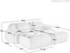 Ecksofa aus Cordstoff in Grün, rahmenlos, modular, mit 32D-Hochdichteschaum und rutschfester Unterseite,75x208x178 cm Bild 4