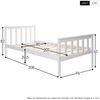 Kindereinzelbett 90×200 cm aus Massivholz mit Lattenrost, weiß Bild 4