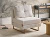 1-Sitzer Schlafsofa JERSLEV Bouclé Cremeweiß Bild 3