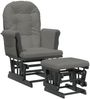 vidaXL Schaukelsessel mit Hocker Gleitend Dunkelgrau Stoff 351667 Bild 2