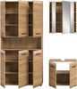Badkombination (B/H/T: 165x185x46 cm) in Artisan Oak Nachbildung und Artisan Oak Nachbildung Bild 3