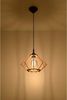 Pendelleuchte, Holz, offener Schirm, Licht-Effekt, H 90 cm Bild 4