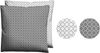 biberna 0636045 Mako-Satin Bettwäsche GRAFIK - MIX & MATCH, sturmgrau, 1x 80x80 cm Bild 5