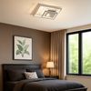 LED Schlafzimmerleuchte, 3 flammig, silber, L 30 cm, MANAS Bild 3