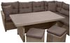 Gartenmöbel Set Rabida / Turin braun 22teilig Loungemöbel Polyrattan Dining-Eck-Lounge Bild 2