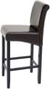 Barhocker HWC-C33, Barstuhl Tresenhocker, Holz MVG-zertifiziert ~ braun, dunkle Beine, Leder Bild 3