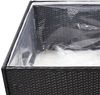 vidaXL Pflanzkübel Schwarz 80x80x40 cm Poly Rattan 319171 Bild 5