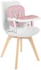Kikkaboo Kinderstuhl, Boostersitz Chewy, Doppeltablett, Sicherheitsgurt, faltbar rosa Bild 5