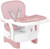 Kikkaboo Kinderstuhl, Boostersitz Chewy, Doppeltablett, Sicherheitsgurt, faltbar rosa Bild 2