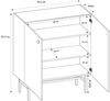 Selsey 'Divenos' Highboard 2-türig, schwarz, ca. 132 x 93 x 39 cm Bild 5