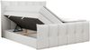 Boxspringbett KING DE LUX - 7-Zonen Matratze - PREMIUM-11-KING - 140x200cm - Weiß Kunstleder - H3 Bild 4