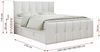 Boxspringbett KING DE LUX - 7-Zonen Matratze - PREMIUM-11-KING - 140x200cm - Weiß Kunstleder - H3 Bild 5