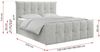 Boxspringbett, mit Fußteil, 2 Bettkästen - PREMIUM-11 - 160x200cm - Hellgrau Stoff - H4 Bild 5