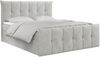 Boxspringbett, mit Fußteil, 2 Bettkästen - PREMIUM-11 - 160x200cm - Hellgrau Stoff - H4 Bild 3