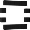 vidaXL TV-Schrankset 8 pcs 80 x 30 x 30 cm Schwarze Eiche 3438604 Bild 2
