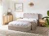 Bett mit Stauraum NANTERRE Chenillegewebe Taupe 140 x 200 cm Bild 3