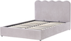 Bett mit Stauraum NANTERRE Chenillegewebe Taupe 140 x 200 cm Bild 4