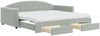 vidaXL Tagesbett Ausziehbar mit Schubladen Hellgrau 100x200 cm Samt 3197380 Bild 2
