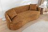 Design Sofa ARCO senfgelb modern 2-Sitzer Couch Samt 180 cm Federkern Bild 2