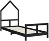 vidaXL Kinderbett Schwarz 80x200 cm Massivholz Kiefer 834566 Bild 3