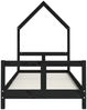 vidaXL Kinderbett Schwarz 80x200 cm Massivholz Kiefer 834566 Bild 4