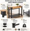 Konsolentisch HWC-Q68, Telefontisch Beistelltisch Tisch, Industrial Retro Holz 82x120x31cm ~ natur Metall schwarz Bild 2