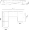 Micadoni Panorama-Ecksofa Kaelle 8-Sitzer Links Chenille Over The Horizon Dunkelgrau Bild 5