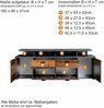 Trendteam TV-Lowboard, Spanplatte Old Wood / grau, 66 x 47 x 180 cm Bild 3