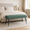 vidaXL Bank mit Knopfheftung Meergrün 110 x 40 x 46 cm Samt 42038540 Bild 3