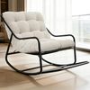 LVHOM Schaukelstuhl mit Fußstütze, Relaxsessel mit gepolstertem Kissen, ergonomischer Schaukelsessel, bis 130kg, Loungesessel für Balkon, Garten & Wohnzimmer Bild 2