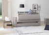 Dmora 2-Sitzer Schlafsofa Alcatraz, Wohnzimmersofa mit drehbarer Öffnung, gepolsterter Stoff, schmale Armlehnen, 100 % Made in Italy, 160 x 95 x 90 cm, Grau Bild 5
