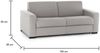 Dmora 2-Sitzer Schlafsofa Alcatraz, Wohnzimmersofa mit drehbarer Öffnung, gepolsterter Stoff, schmale Armlehnen, 100 % Made in Italy, 160 x 95 x 90 cm, Grau Bild 3
