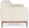 Sofa Roitini aus Bouclè-Stoff, skandinavischer Stil, cremefarben, Eschenholz-Gestell, 3–4 Sitzplätze Bild 3