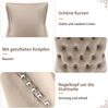 Esszimmerstuhl Samt mit Knopfsteppung & Ziernägeln, 50x45x91 cm, Beige, 4er-Set Bild 5